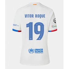 Barcelona Vitor Roque #19 Bortatröja 2023-24 Korta ärmar